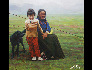 名稱：西藏組圖之十一──高原情 尺寸：160×150cm 年代：2008-2009年