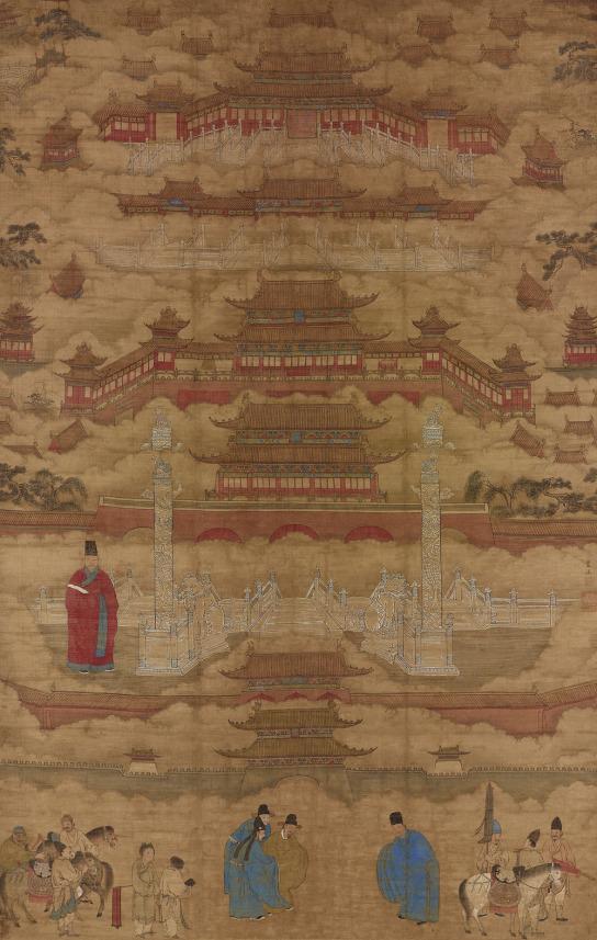 修复后的明代朱邦绘制的《紫禁城》图(图片来源: 大英博物馆托管会)