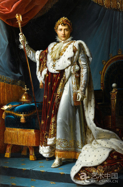 弗朗索瓦热拉尔《身着加冕礼服的拿破仑一世画像 布面油画 1806年